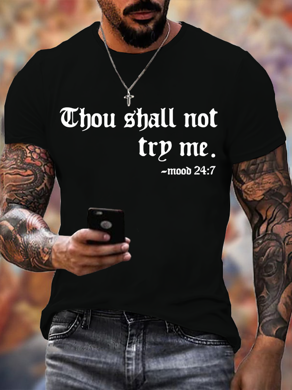 Man Of God Husband Dad Jesus God Christian Cotton T-Shirt