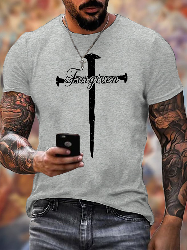 Forgiven Jesus God Christian Cotton T-Shirt