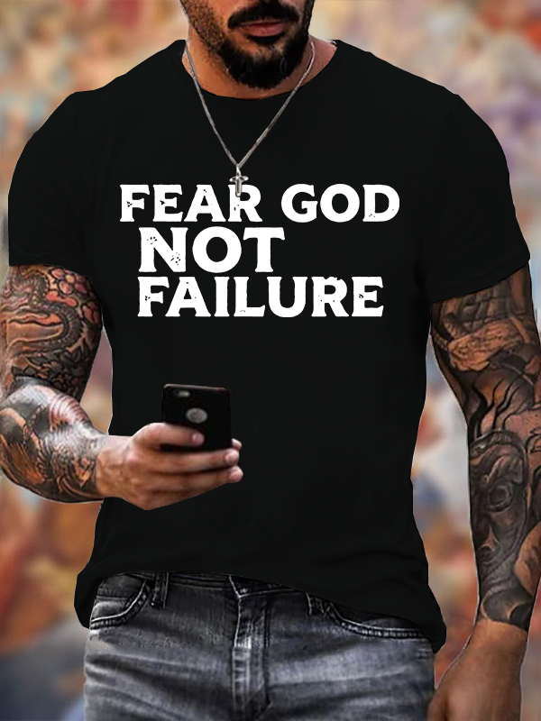 Man Of God Husband Dad Jesus God Christian Cotton T-Shirt