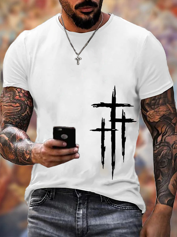 Faith Cross  Jesus God Christian Cotton T-Shirt