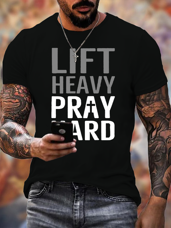 Man Of God Husband Dad Jesus God Christian Cotton T-Shirt