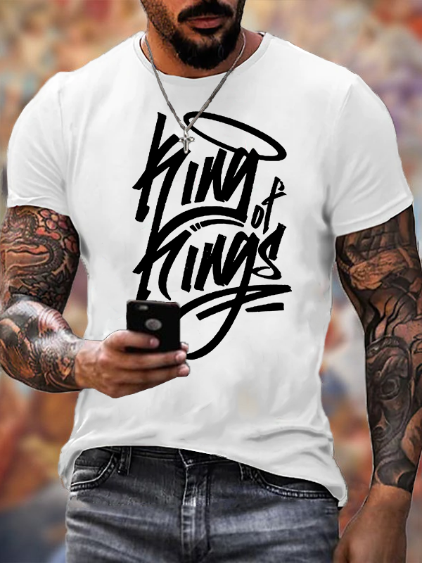 King Of Kings Jesus God Christian Cotton T-Shirt