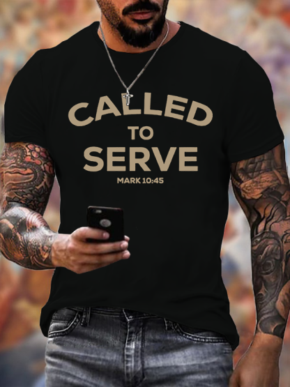 Called to Serve Jesus God Christian Cotton T-Shirt