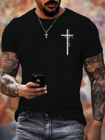 Faith Cross  Jesus God Christian Cotton T-Shirt