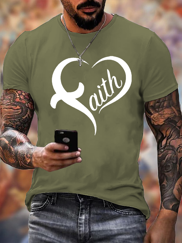 Faith Printed Christian Cotton T-Shirt