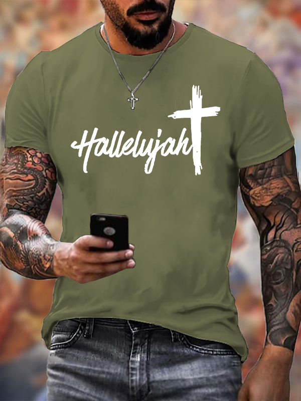 Hallelujah Jesus God Christian Cotton T-Shirt