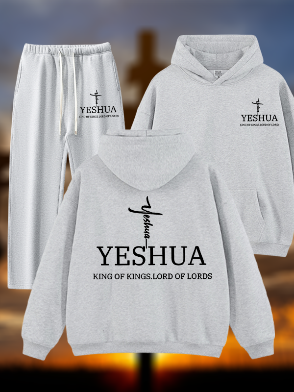 [Copy]Jesus The Way The Truth The Life Jesus God Christian Plush Fleece-Lined Hoodie Set