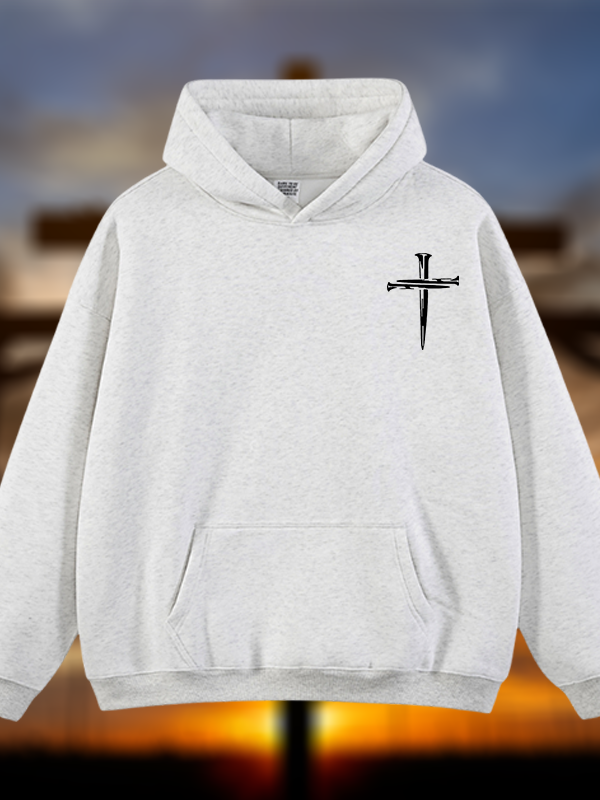 Cross Jesus God Christian Plush Fleece-Lined Hoodie