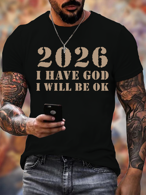 Man Of God Husband Dad Jesus God Christian Cotton T-Shirt