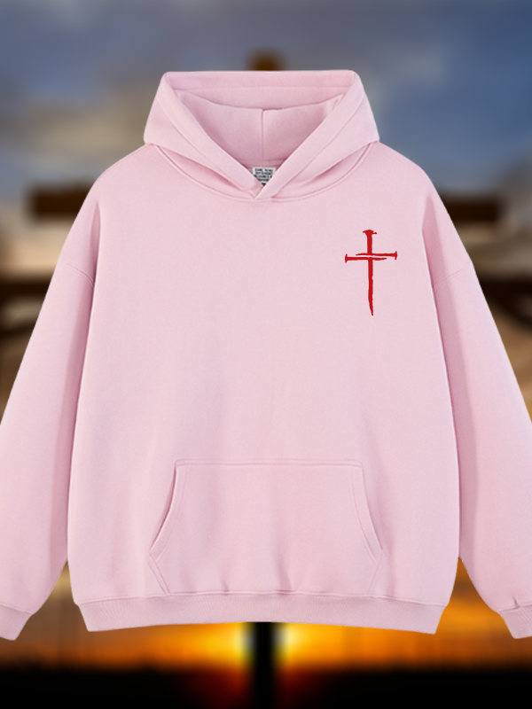 Cross Jesus God Christian Plush Fleece-Lined Hoodie