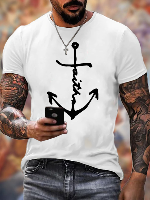 Faith is the Anchor  Christian Cotton T-Shirt