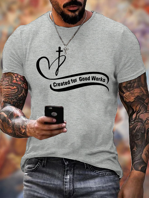 Created for Good Works Jesus God Christian Cotton T-Shirt