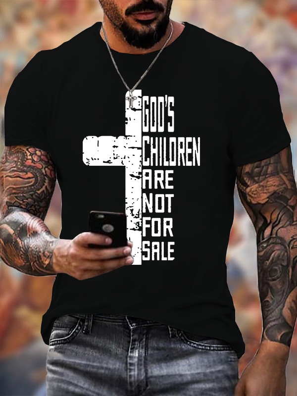 God'S Children Are Not For Sale Jesus God Christian Cotton T-Shirt