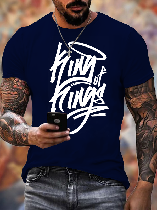 King Of Kings Jesus God Christian Cotton T-Shirt