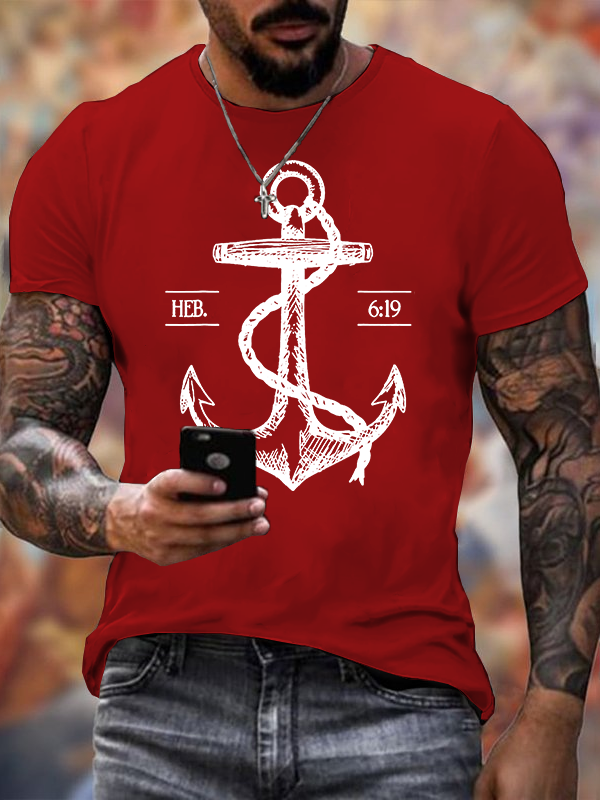 Hebrews 6 ：19  Christian Cotton T-Shirt