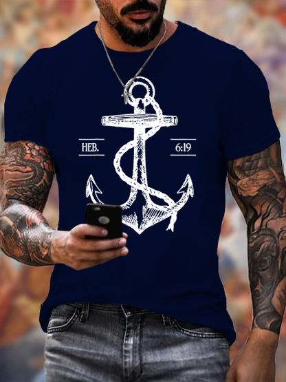 Hebrews 6 ：19  Christian Cotton T-Shirt