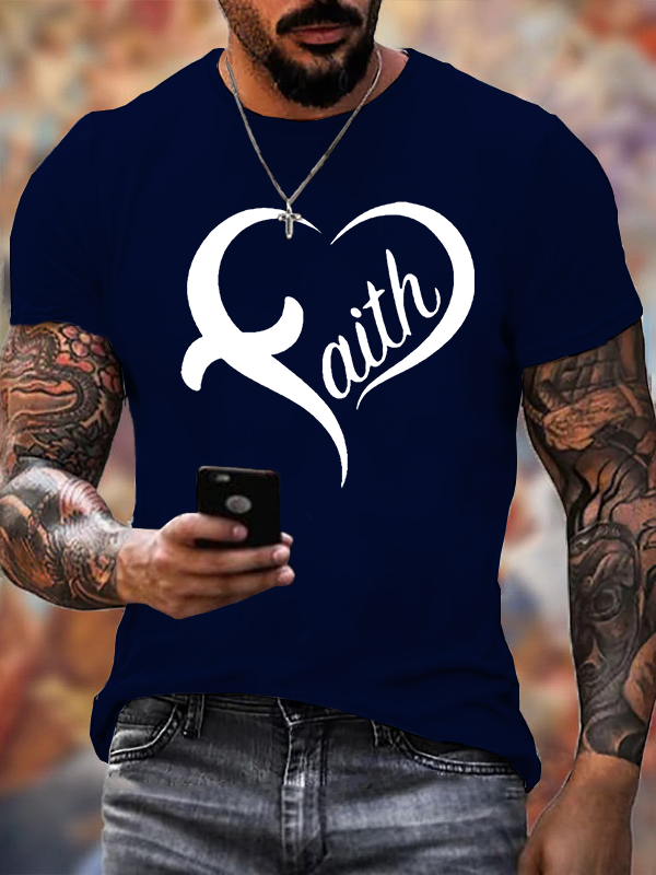 Faith Printed Christian Cotton T-Shirt