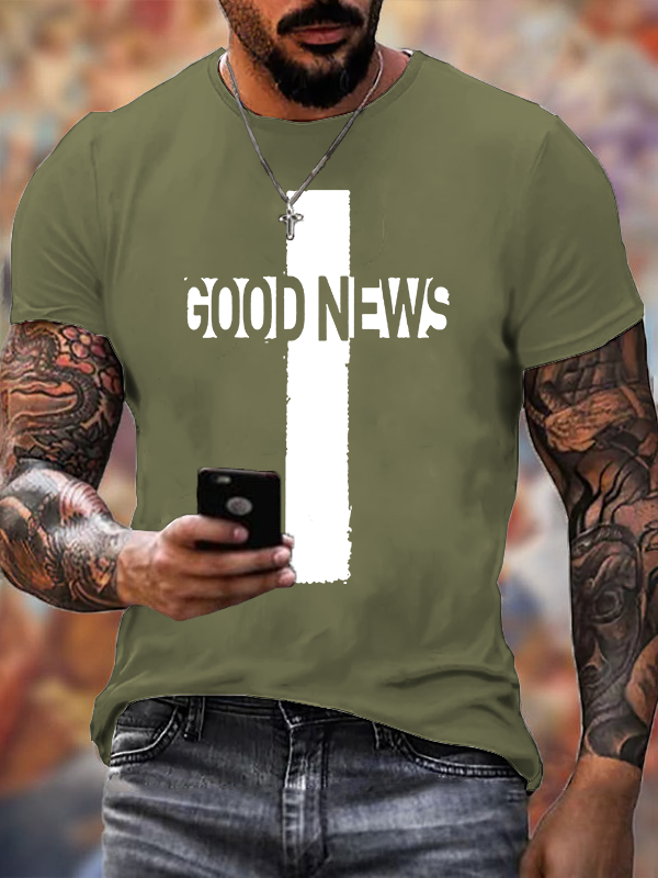 Good News Jesus God Christian Cotton T-Shirt