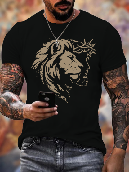 King of Kings Jesus God Christian Cotton T-Shirt