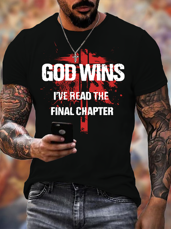 Man Of God Husband Dad Jesus God Christian Cotton T-Shirt