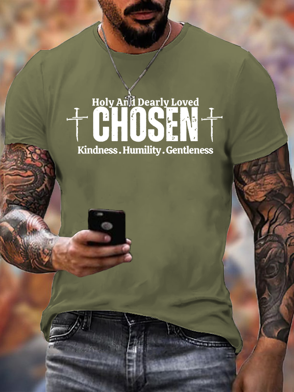 Chosen Jesus God Christian Cotton T-Shirt