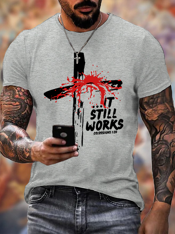 Faith In The Blood Of Jesus Jesus God Christian Cotton T-Shirt