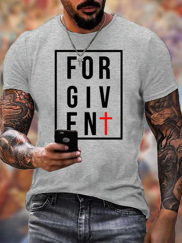 Not Perfect Just Foregiven Jesus God Christian Cotton T-Shirt