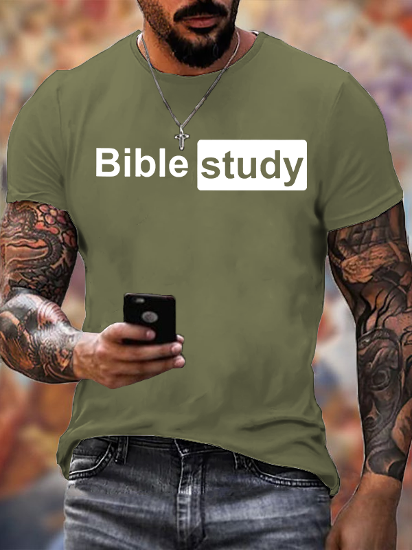 Bible Study Jesus God Christian Cotton T-Shirt