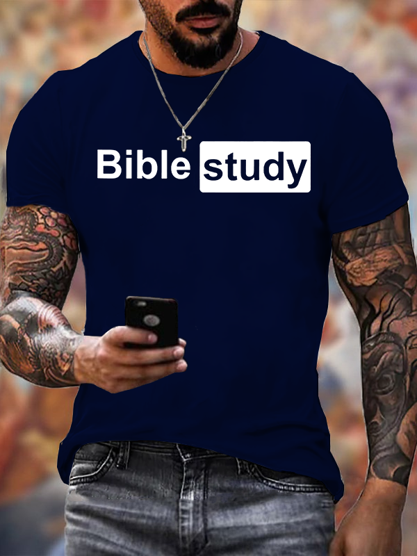 Bible Study Jesus God Christian Cotton T-Shirt