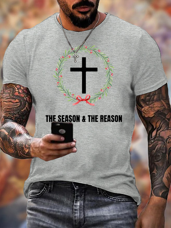 The Season And The Reason  Jesus God Christian Cotton T-Shirt