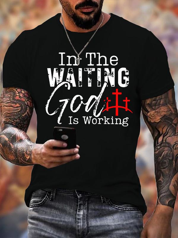 Man Of God Husband Dad Jesus God Christian Cotton T-Shirt