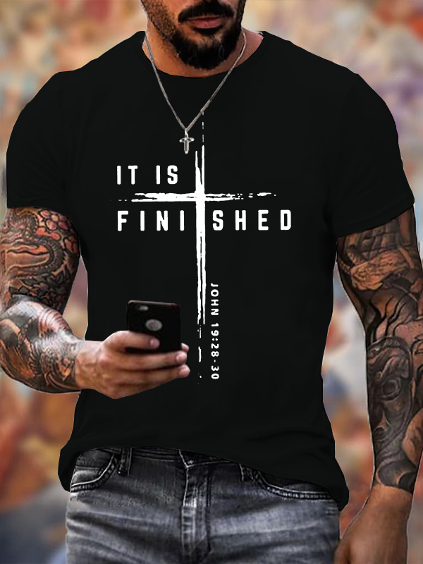 Man Of God Husband Dad Jesus God Christian Cotton T-Shirt
