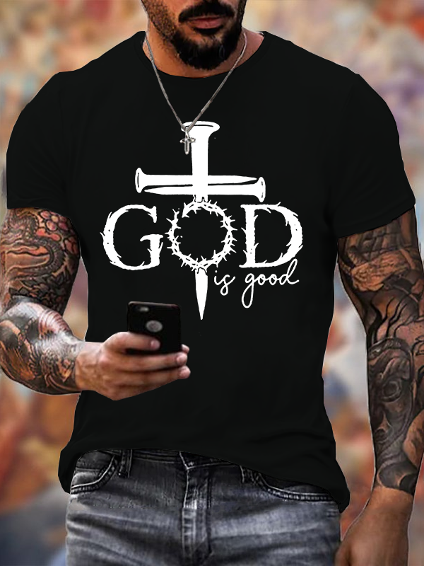 God Is Good Jesus God Christian Cotton T-Shirt