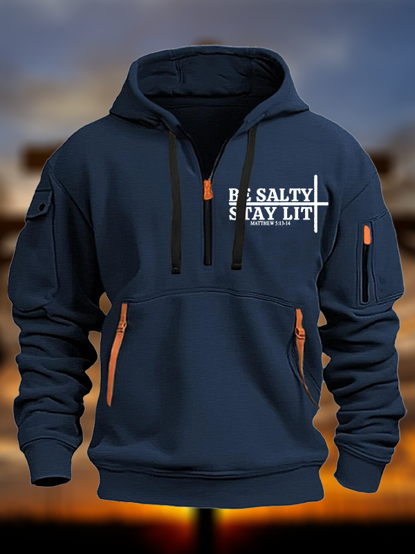 Be Salty Stay Lit Jesus God Christian Zipper Hoodies