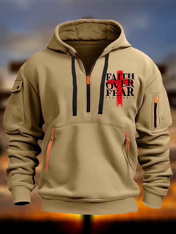 Faith Over Fear Jesus God Christian Zipper Hoodies
