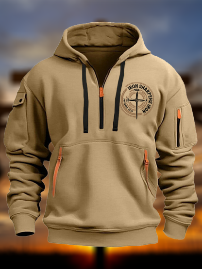 Iron Sharpens Iron - Proverbs 27:17 Jesus God Christian Zipper Hoodies