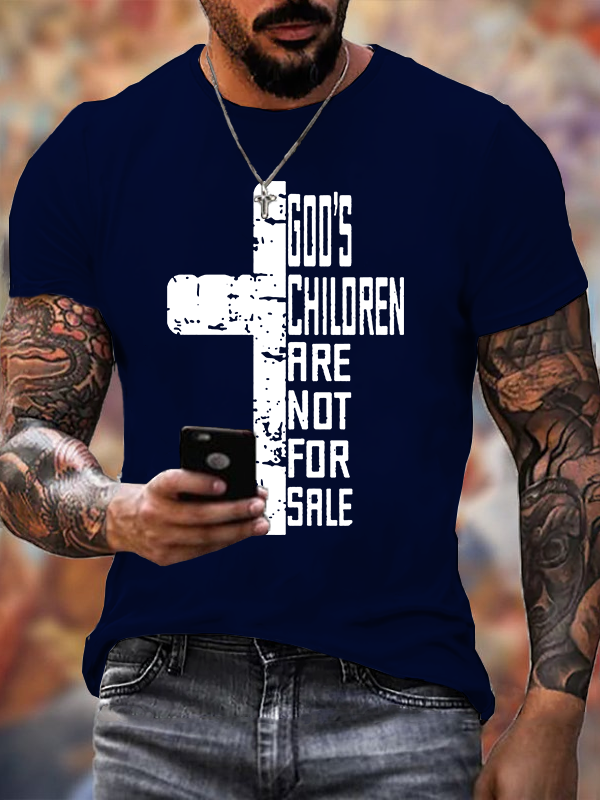 God'S Children Are Not For Sale Jesus God Christian Cotton T-Shirt