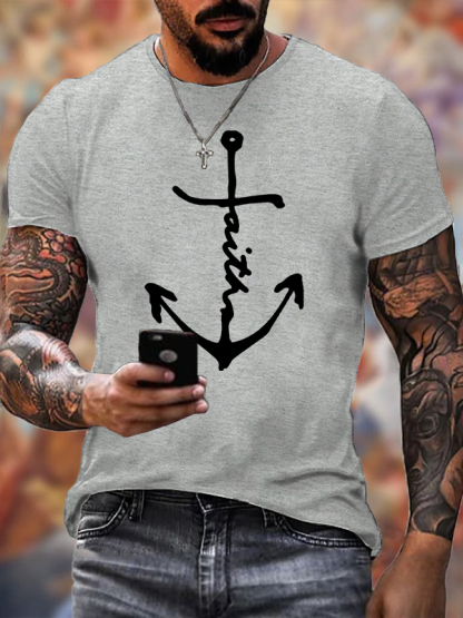Faith is the Anchor  Christian Cotton T-Shirt