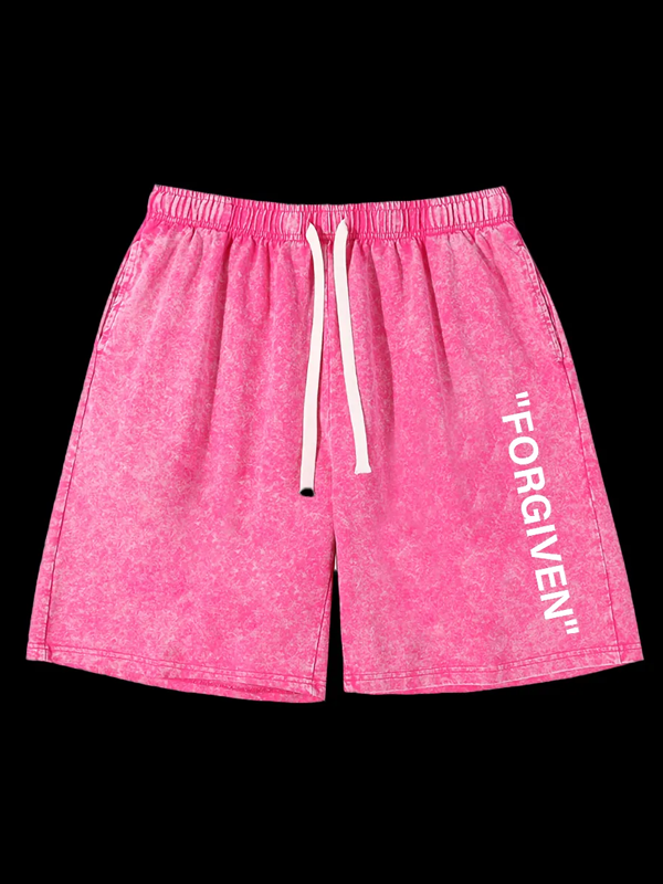 Forgiven Jesus God Christian Washed Shorts