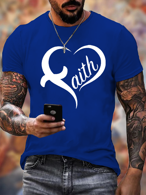 Faith Printed Christian Cotton T-Shirt