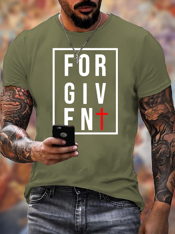 Not Perfect Just Foregiven Jesus God Christian Cotton T-Shirt