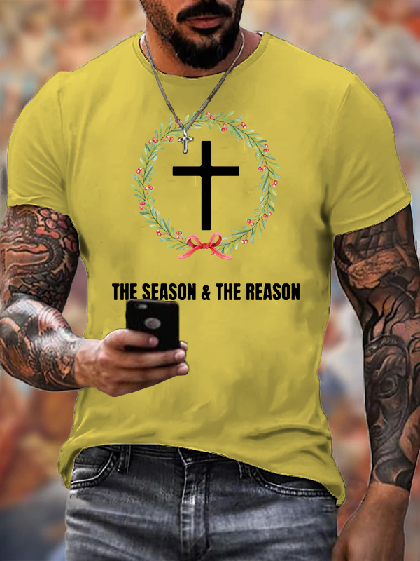 The Season And The Reason  Jesus God Christian Cotton T-Shirt