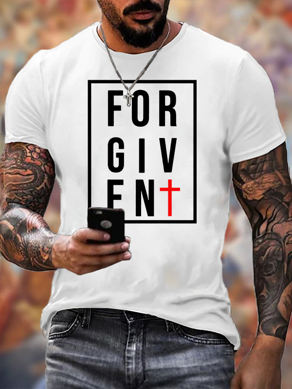 Not Perfect Just Foregiven Jesus God Christian Cotton T-Shirt