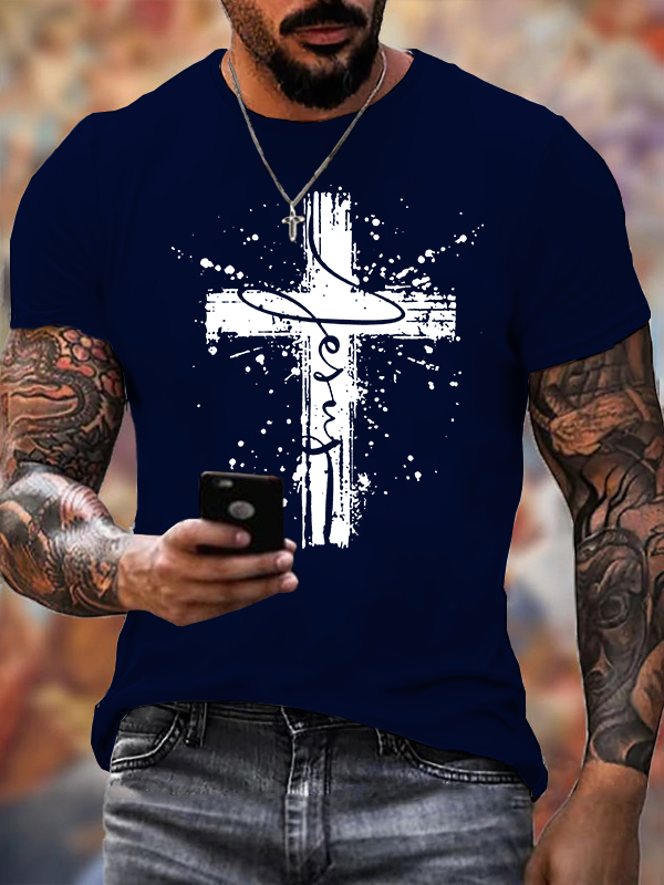 Jesus Cross  Jesus God Christian Cotton T-Shirt