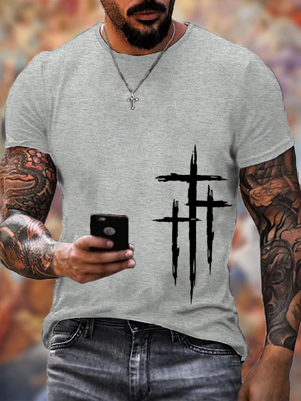 Faith Cross  Jesus God Christian Cotton T-Shirt