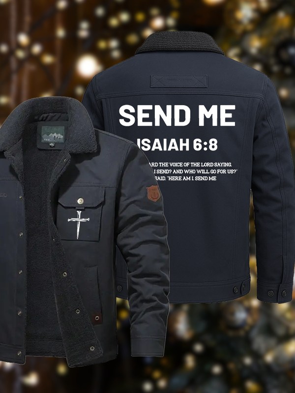 Men's SEND ME Casual Fleece-Lined Jacket