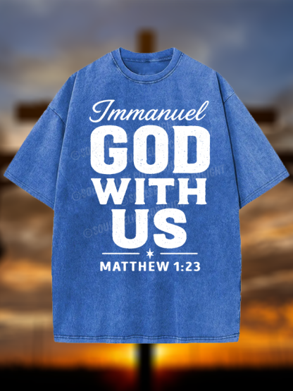 Immanuel – God With Us Christian Washed T-Shirt
