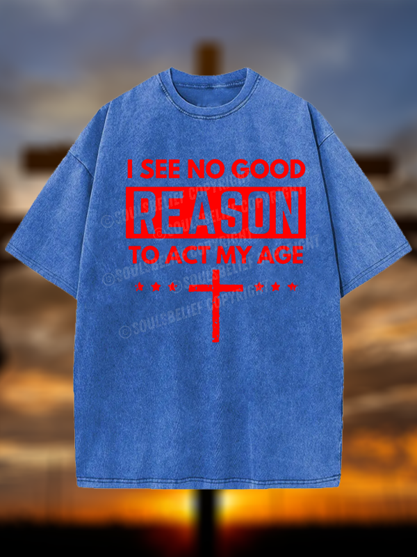 [Copy]World Revolves Around Son of God Jesus God Christian Washed T-Shirt