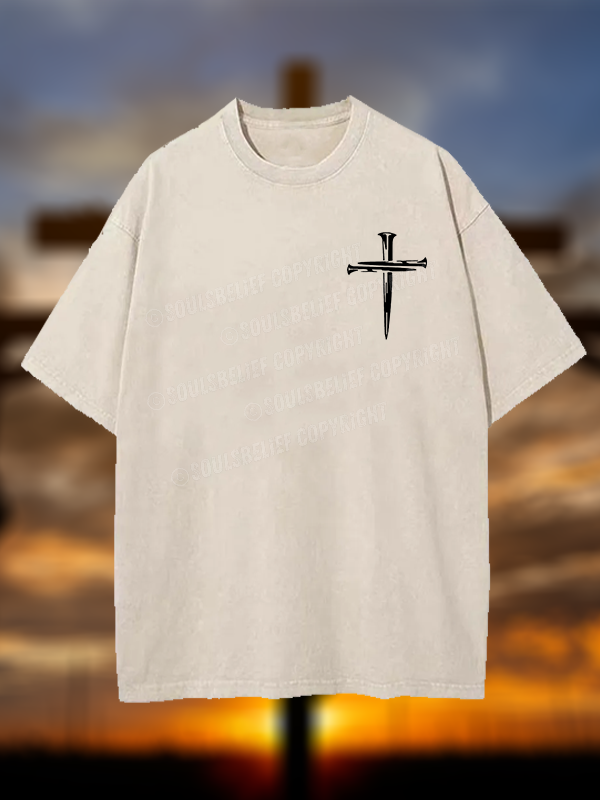 Cross Jesus God Christian Washed T-Shirt
