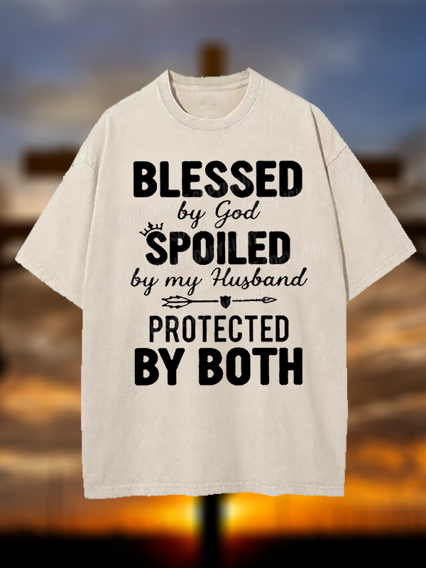 God Bless  Christian Washed T-Shirt
